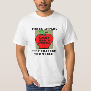 CAMISETA TRÊS MAÇÃS QUE MUDARAM O MUNDO