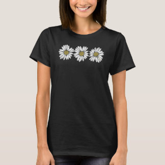 Camiseta Três Margaridas Bonitas Flor Primavera Verão