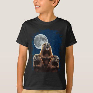 Camiseta Três Marmotas E Uma Lua Divertido Dia Da Marmota