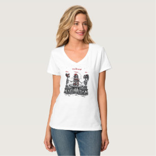Camiseta Três Melhores Amigos Esqueletos