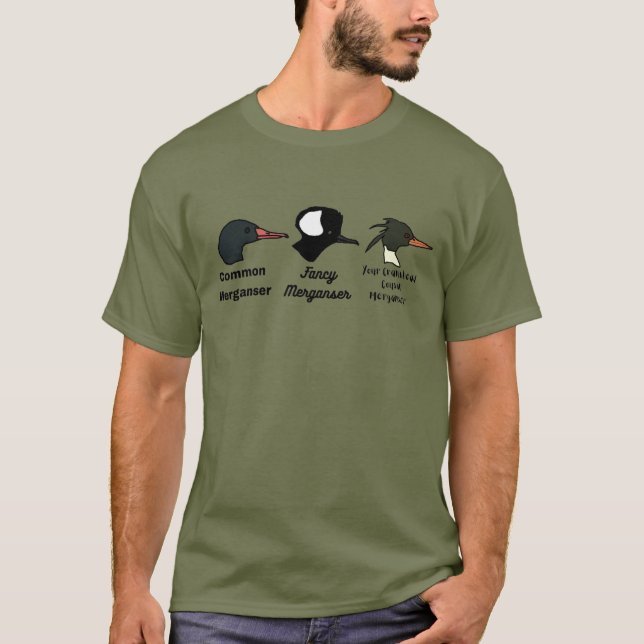 Camiseta Três Mergansers - Duck Hunting Mato Patos (Frente)