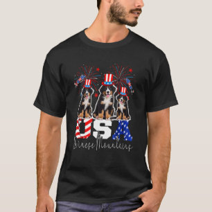 Camiseta Três Montanhas Americanas Bernesas Incêndio de Ban