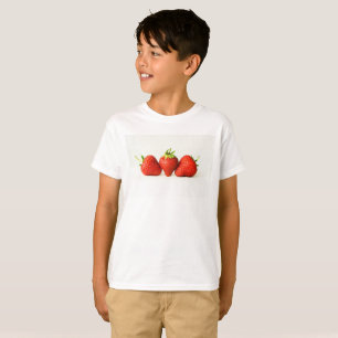 Camiseta Três Morangos Em Bcn Branco