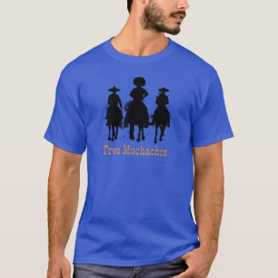 Camiseta Três Muchachos 3 cowboys mexicanos a cavalgar