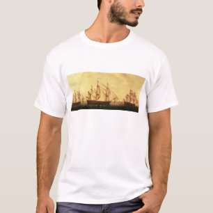 Camiseta Três navios da baía de Hudson na Tamisa