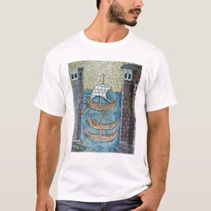 Camiseta Três navios que entram no porto de Ravenna
