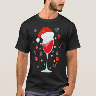 Camiseta Três Óculos de Vinho Papai Noel Natal Xmas