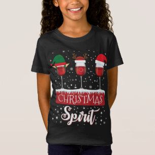 Camiseta Três Óculos De Vinho Vermelho Papais noeis De Nata