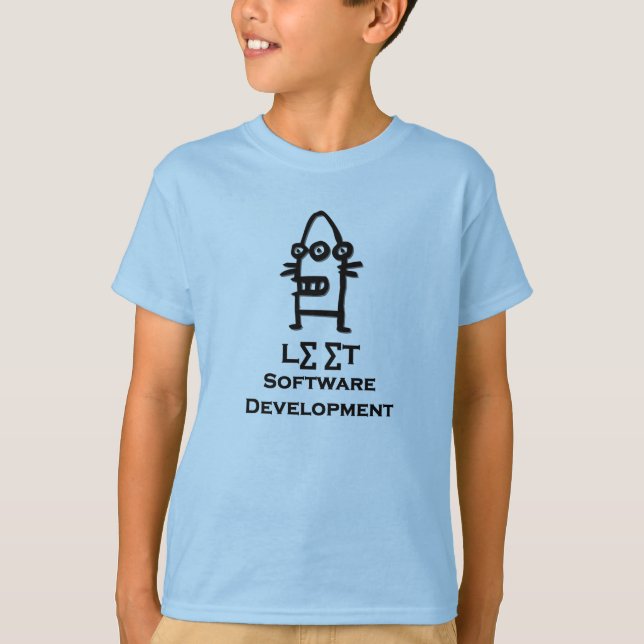 Camiseta Três olhos Bot deixa o desenvolvimento de software (Frente)