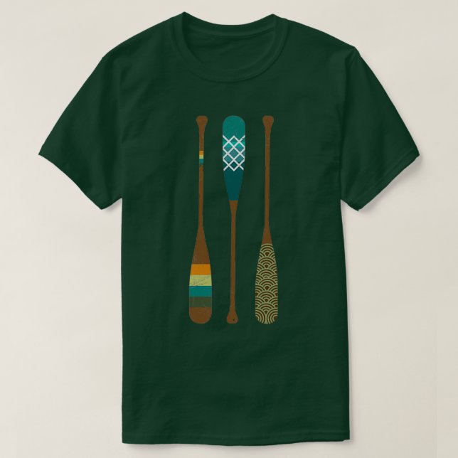 Camiseta Três Paddles Colorful Canoon Lover Idea (Frente do Design)