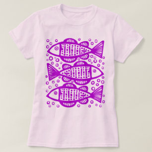 Camiseta Três Peixes - Roxo
