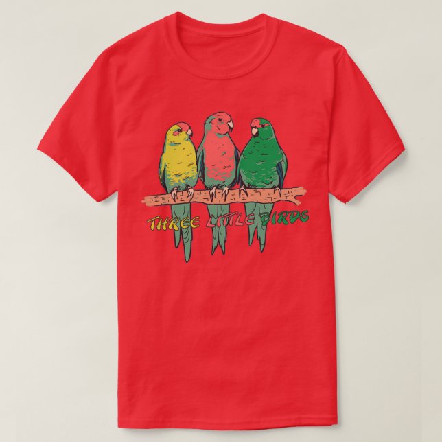 Camiseta Três Pequenas Aves Africanas Music Reggae (3) (Frente do Design)