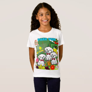 Camiseta Três Pequenos Brancos Engraçados No Parque