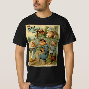 Camiseta Três Pequenos Porcos Vintage Fairy Tale