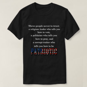 Camiseta Três pessoas para nunca confiar: