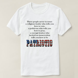 Camiseta Três pessoas que nunca confiam: T-Shirt