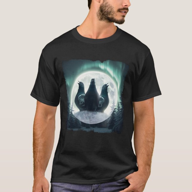 Camiseta Três Pombos À Lua Parody 3 Wolf Mo (Frente)