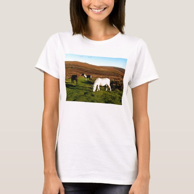 Camiseta Três pôneis em Dartmoor (Frente)
