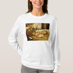 Camiseta Três porcos com o castelo no fundo