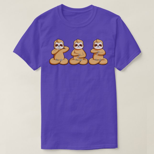 Camiseta Três preguiças em reiki (Frente do Design)