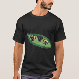 Camiseta Três Pugs em uma Vagem