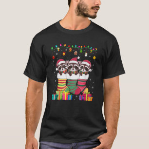 Camiseta Três Raccoon em Sock Engraçado Boys Garotas Cristo