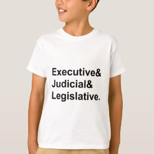 Camiseta Três ramos do Executivo Legislativo Governo