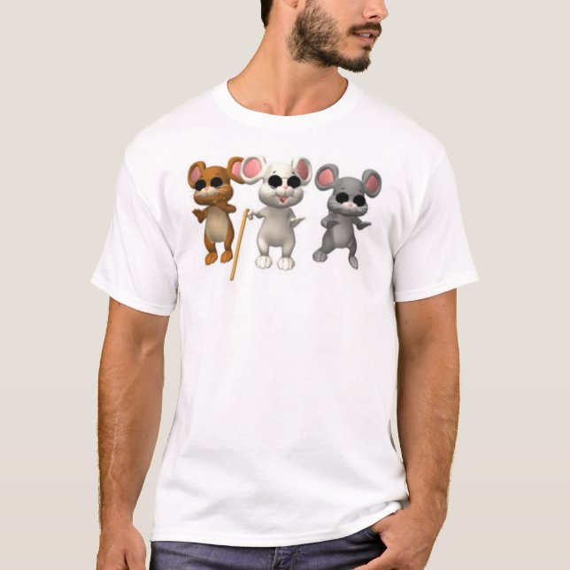 Camiseta Três ratos cegos (Frente)