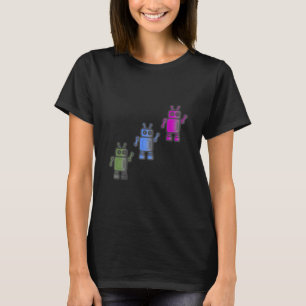 Camiseta Três Robôs Retro Incríveis