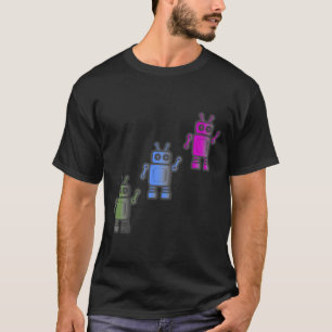 Camiseta Três Robôs Retro Incríveis