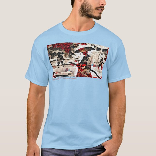 Camiseta Três Ronin-Artist - Artistas NFT SamurAI T-Shirt (Frente)