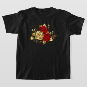 Camiseta Três Rosas de joalharia