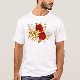 Camiseta Três Rosas de joalharia