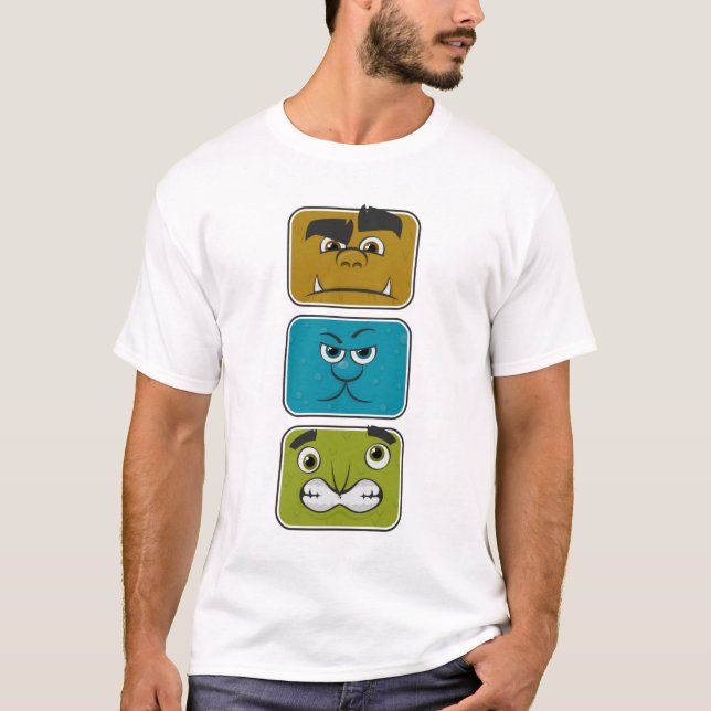 Camiseta Três Rostos Monstros (Frente)