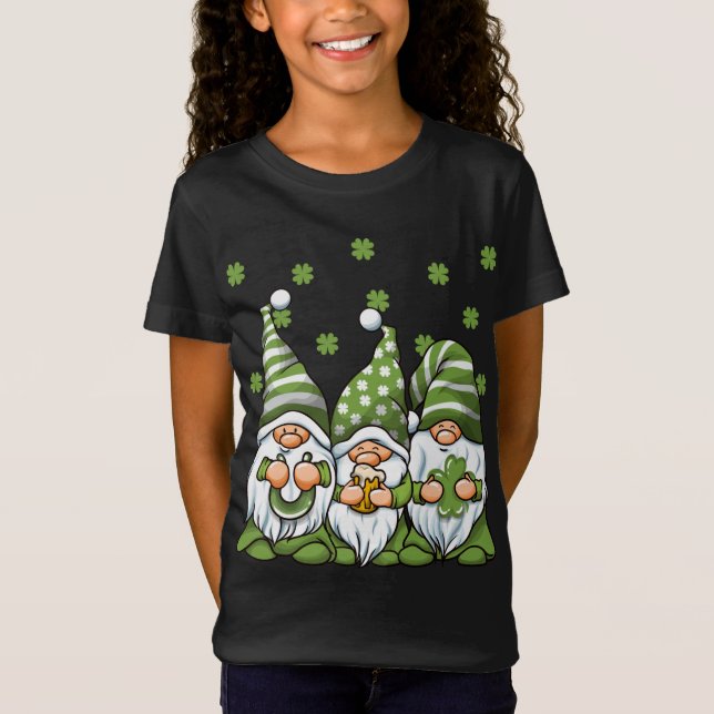 Camiseta Três Ruas de Vestuário dos Gnomos Verdes Irlandese (Frente)