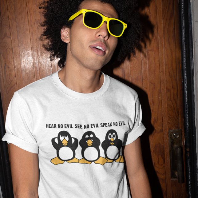 Camiseta Três Sábios Pinguins Humor (Criador carregado)