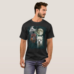 Camiseta Três t-shirt da paródia da lua do lobo da lua   