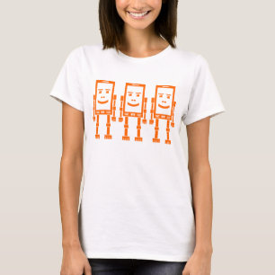 Camiseta Três telefones de Robo - laranja