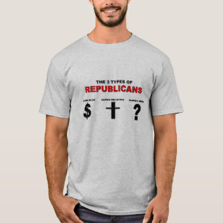 Camiseta Três tipos de t-shirt dos republicanos