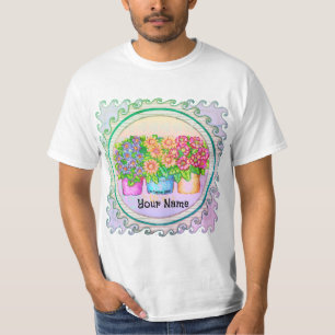 Camiseta Três Vasos Flores