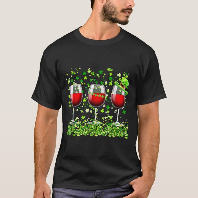 Camiseta Três Vinhos C Shamrock Rua Patrick Day Irish (Frente)