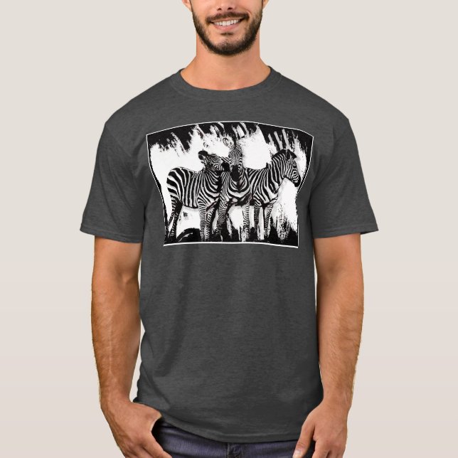 Camiseta Três Zebras Pintando (Frente)