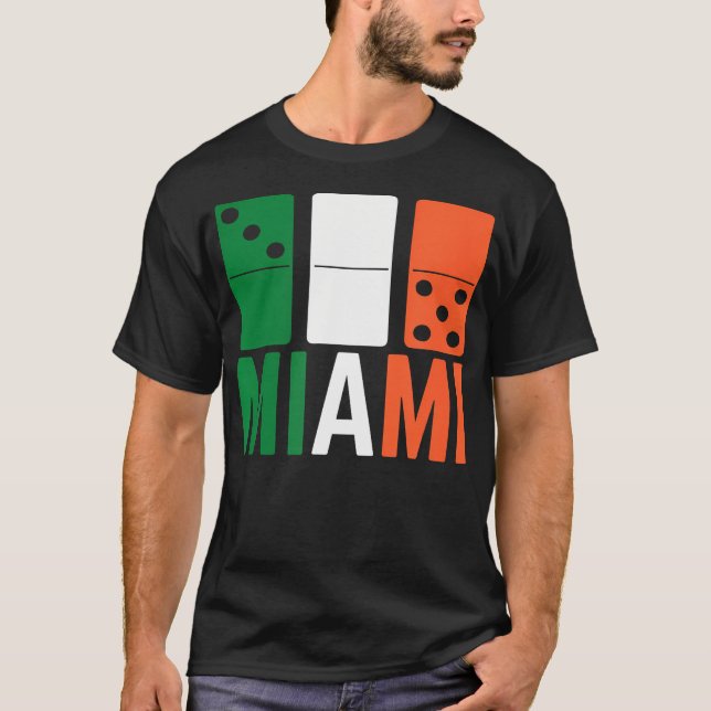 Camiseta Três Zero Cinco 305 Miami Domino (Frente)