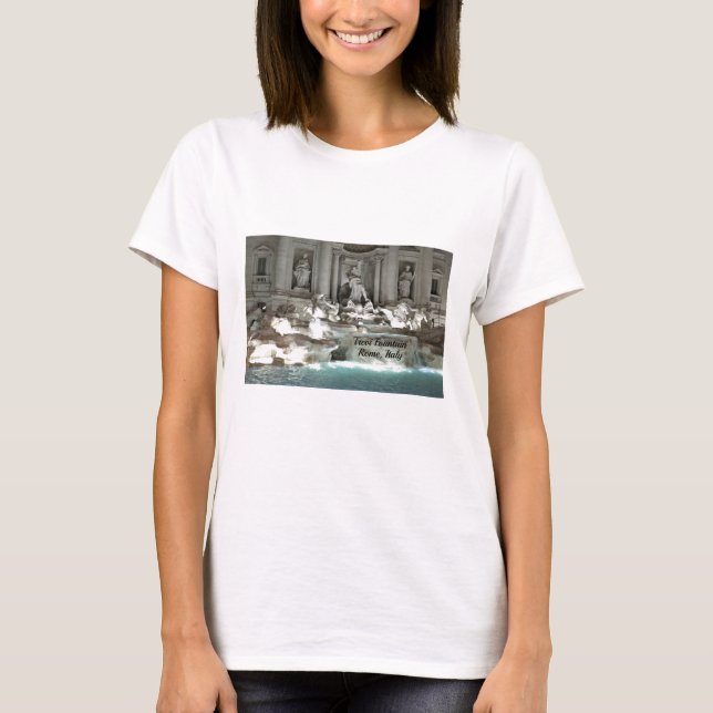 Camiseta Trevi Fountain, Roma Itália (Frente)