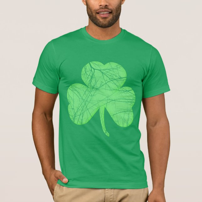 Camiseta Trevo afligido vintage (Frente)