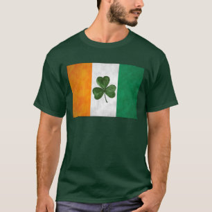 Camiseta Trevo afortunado da bandeira irlandesa