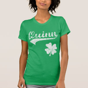 Camiseta Trevo bonito do irlandês da família de Quinn