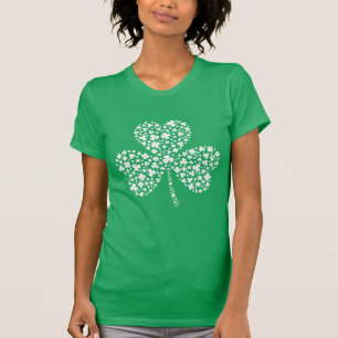 Camiseta Trevo Branco de Quatro Folhas Sortudo