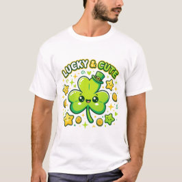 Camiseta Trevo da Sorte & Design Kawaii Fofo