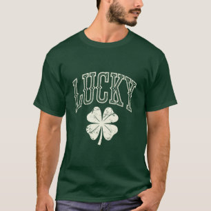 Camiseta Trevo da Sorte Vintage Dia de São Patrício